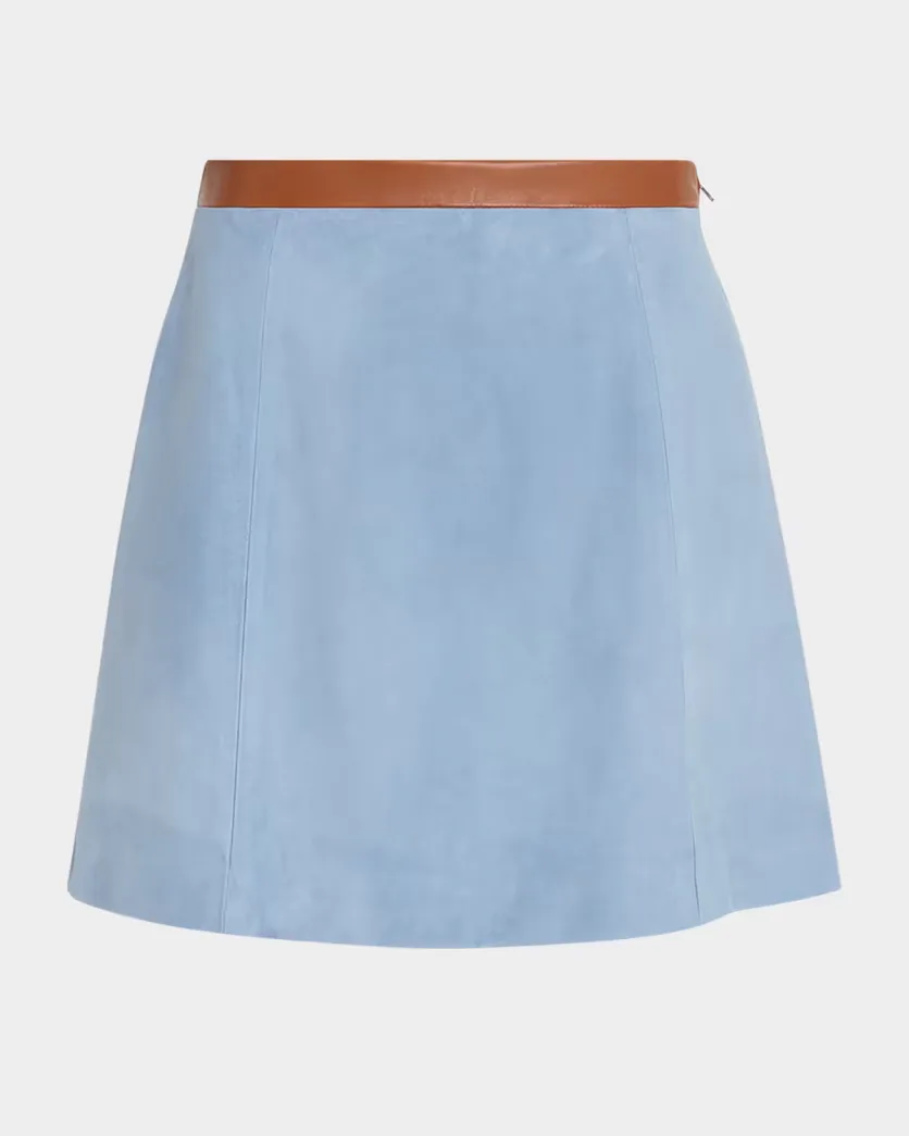 Lined Suede Mini Skirt