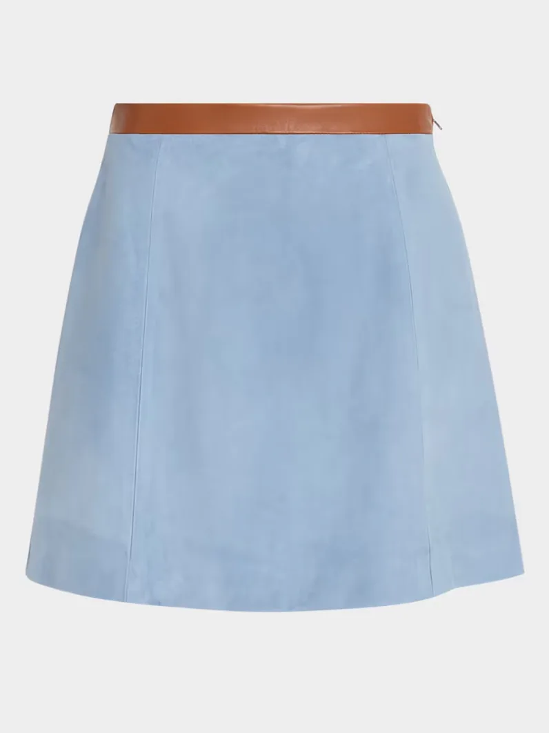 Lined Suede Mini Skirt