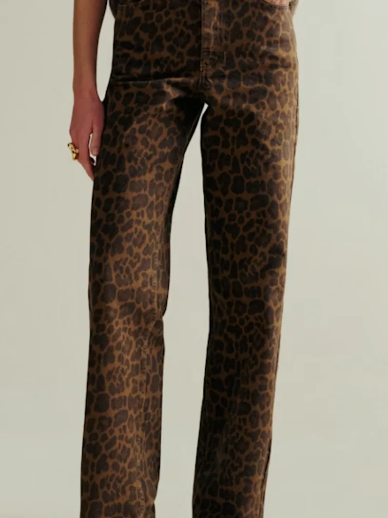 The Wide-leg Trouser in Leopard Print