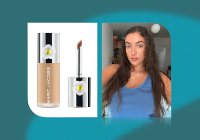Marc Jacobs' Nude Awakening Concealer offers serious coverage yet feels like a serum.