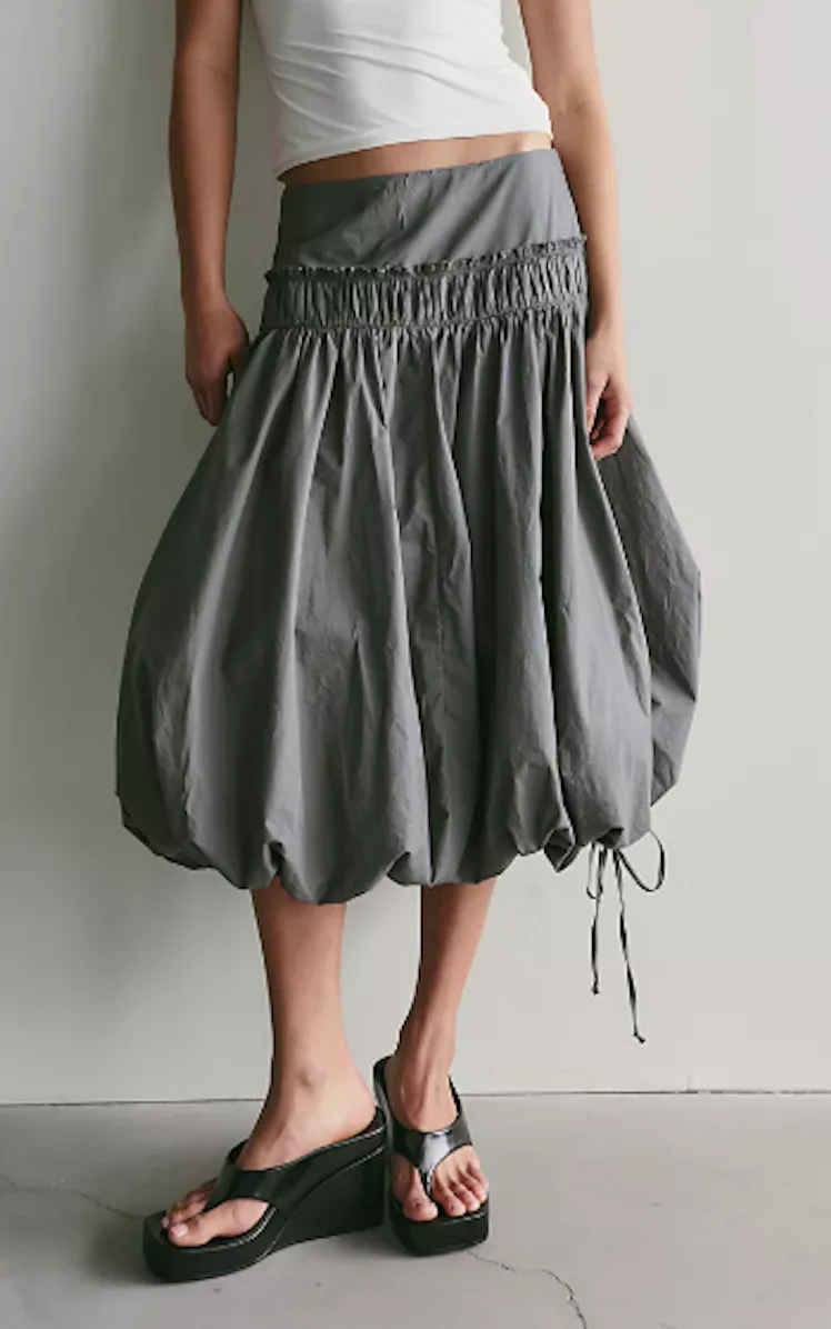 Sea Salt Midi Bubble Skirt