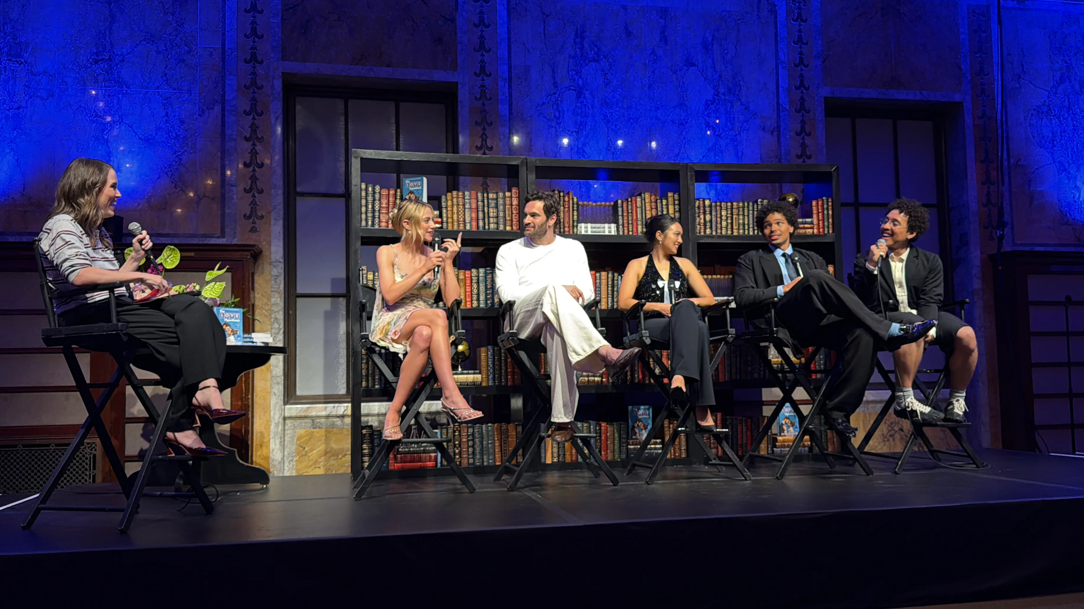Bustle Editor-in-Chief Charlotte Owen moderates a Love Hypothesis Q&A with stars Lili Reinhart, Tom ...