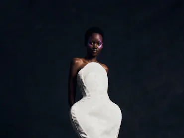 a look from harris reed spring 2027 collection shown at london fashion week