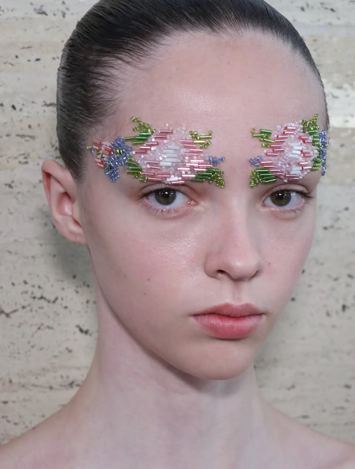 simone rocha beaded brows london fashion week spring/summer 2027 beauty