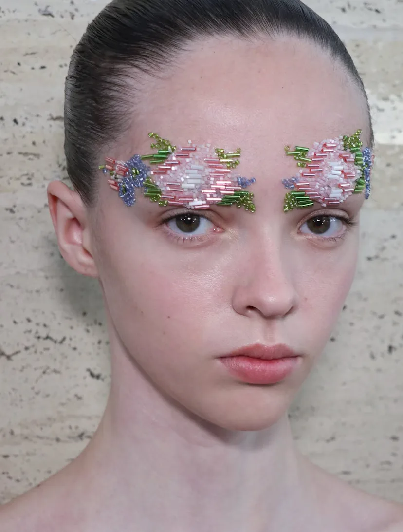 simone rocha beaded brows london fashion week spring/summer 2027 beauty