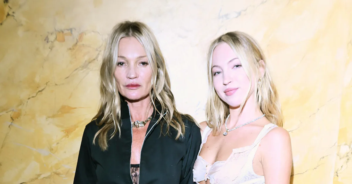 Kate Moss Opts For a Black Jumpsuit, While Daughter Lila is Pretty in a Pink Mini