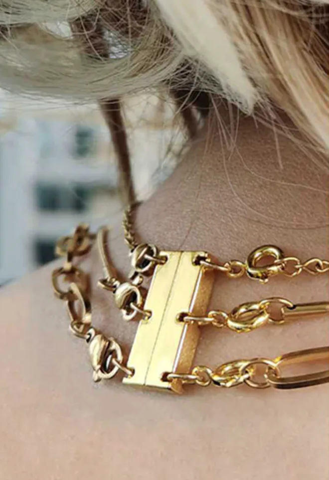 Qulltk Necklace Layering Magnetic Clasps (4 Pieces)