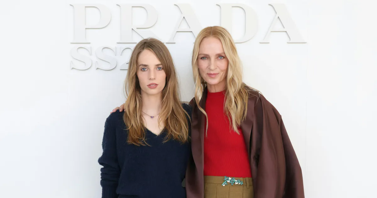 Uma Thurman & Maya Hawke Wear the Same Shoes for the Prada Show