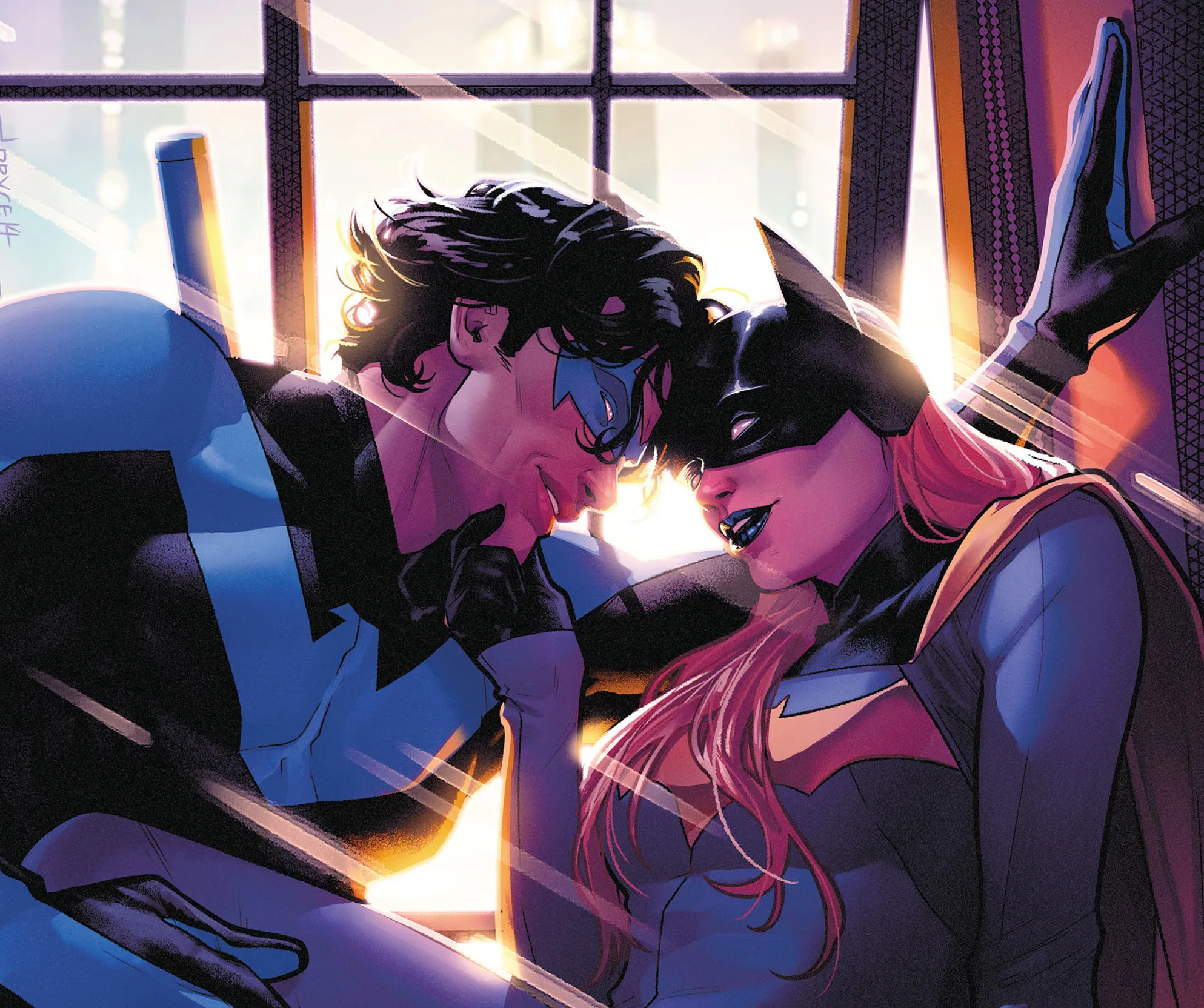 Nightwing/Dick Grayson and Batgirl/Barbara Gordon in Nightwing #94