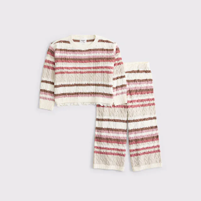 Toddler Cable Knit Sweater Set