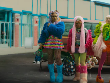 Naomi Ackie, Keke Palmer, Poppy Liu, and Taylour Paige in I Love Boosters