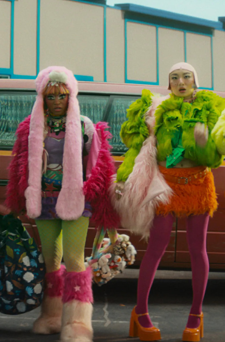 Naomi Ackie, Keke Palmer, Poppy Liu, and Taylour Paige in I Love Boosters