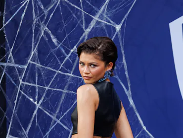 Zendaya "leathermaxxing" at the German Fan Event for "Spider-Man: Brand New Day"