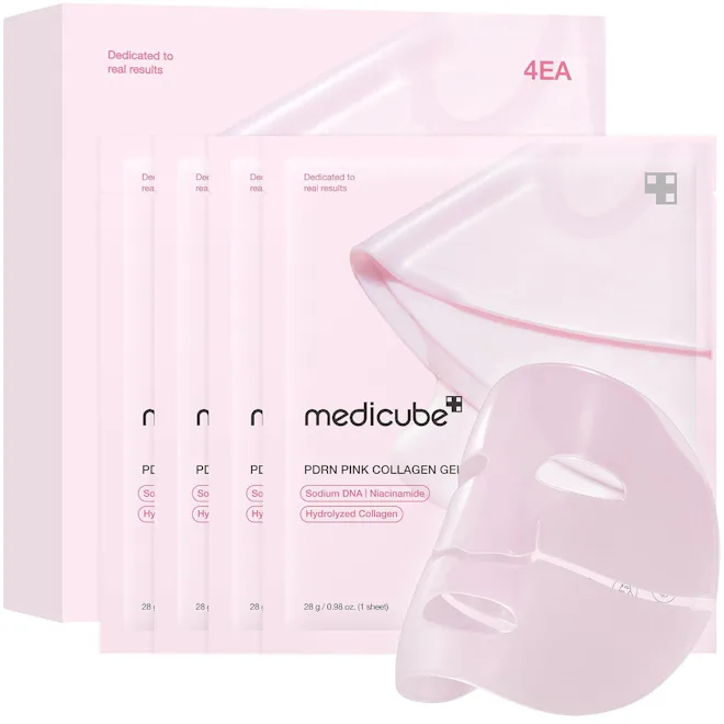 medicube Jelly Gel Mask with Salmon DNA PDRN Pink Collagen (4 Pack)