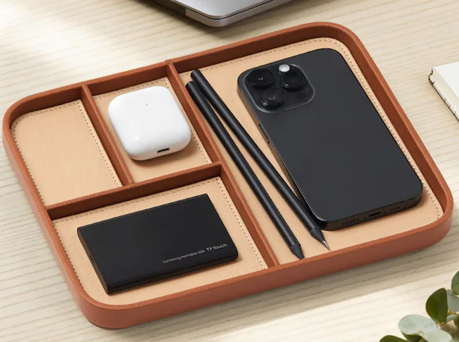 Nordik Leather Valet Tray