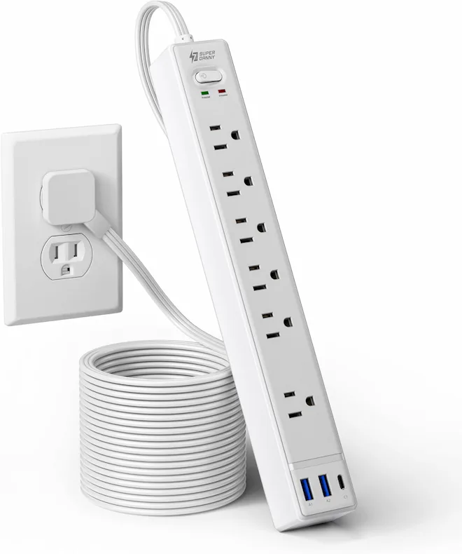 SUPERDANNY Thin Extension Cord, 10-foot
