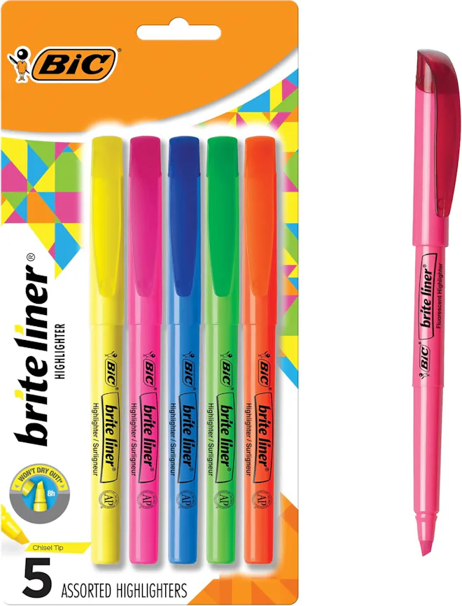 BIC Brite Liner Highlighters (5-Pack)