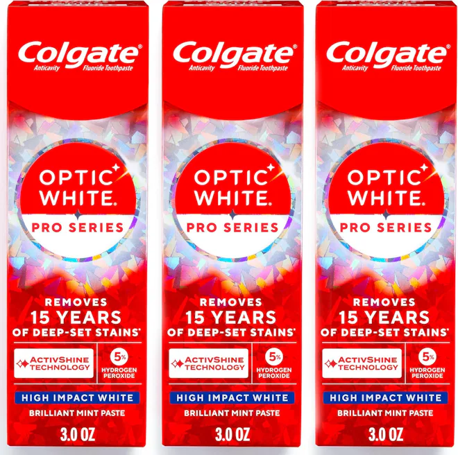 Colgate Optic White Pro Series High Impact White Toothpaste (3-Pack)