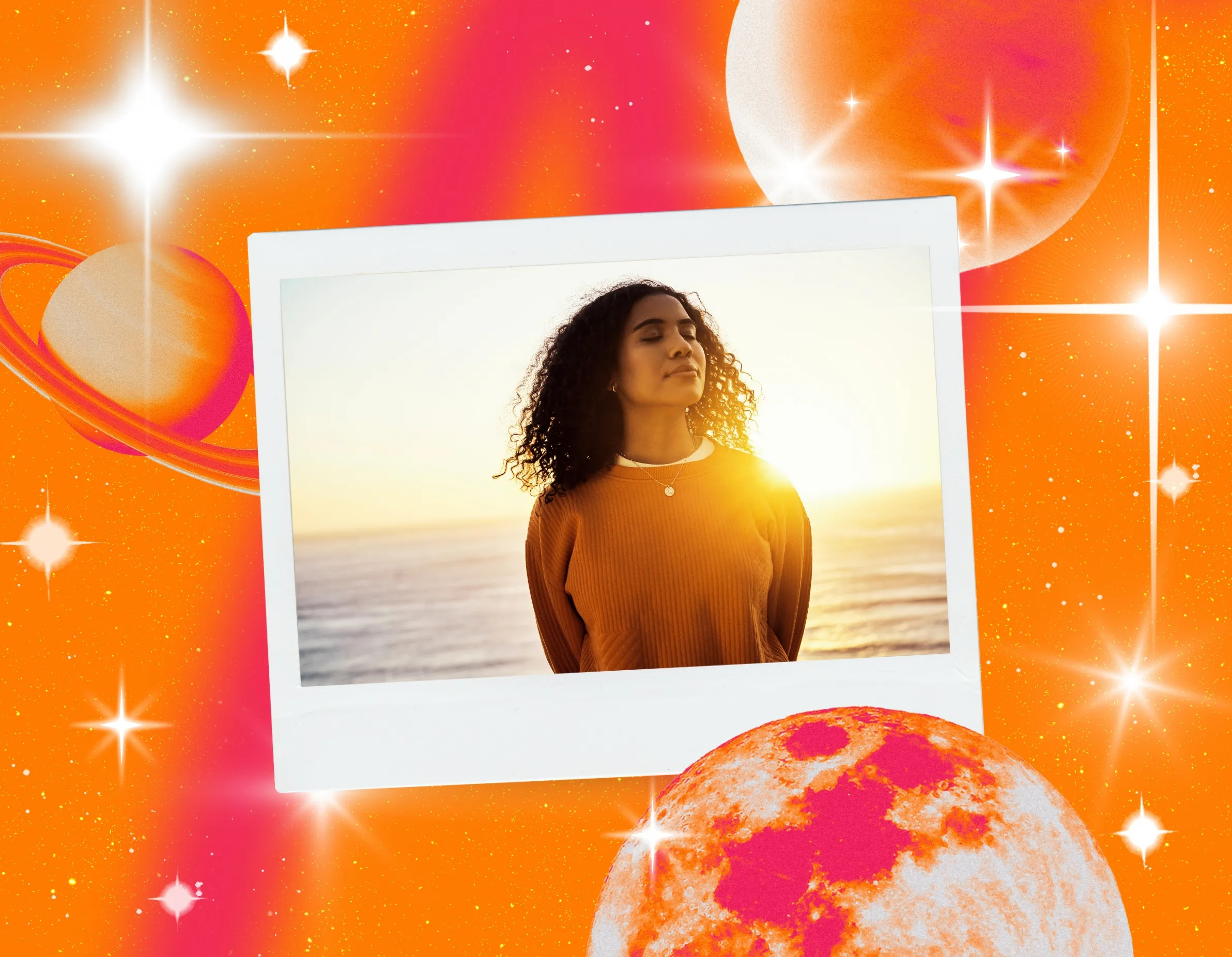 Young woman taking in the sunset after reading her October 2026 horoscope.