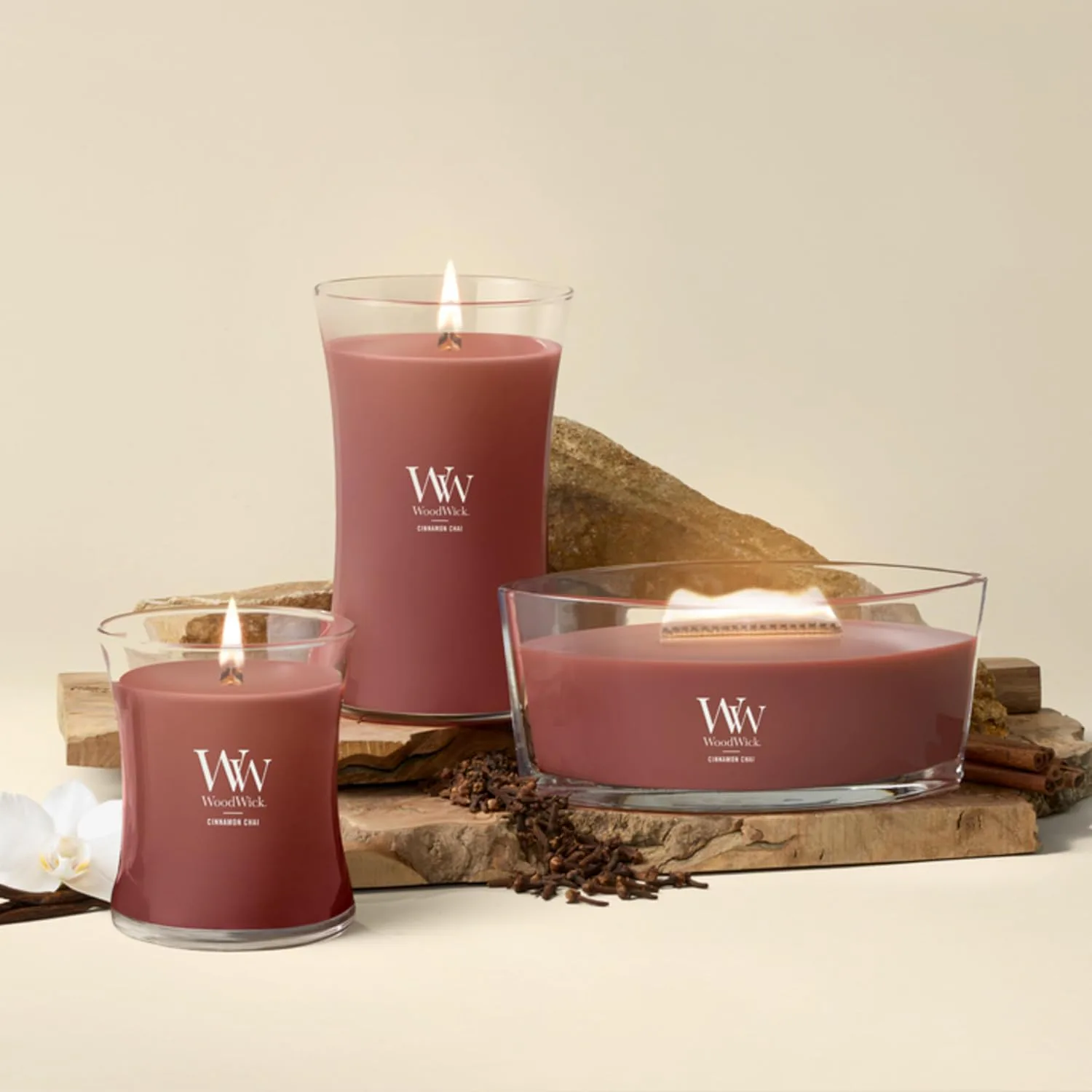 WoodWick Cinnamon Chai Scented Candle