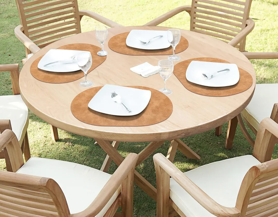 ADRIMER Faux Leather Placemats (Set of 4)