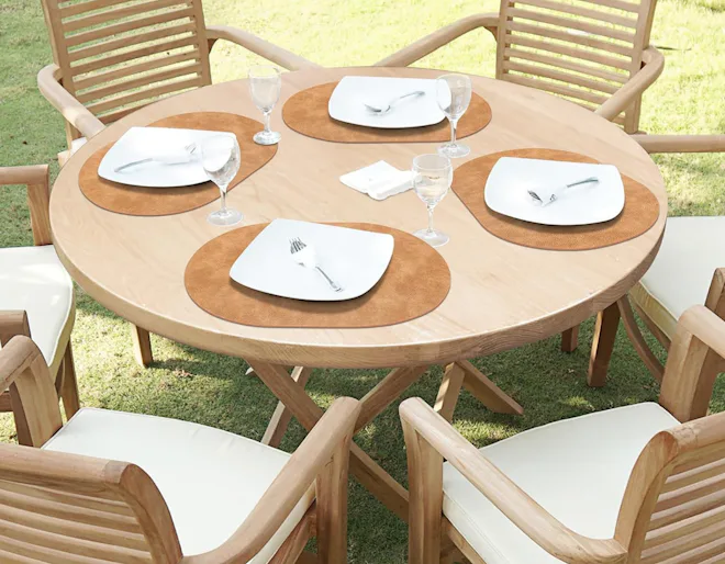 ADRIMER Faux Leather Placemats (Set of 4)