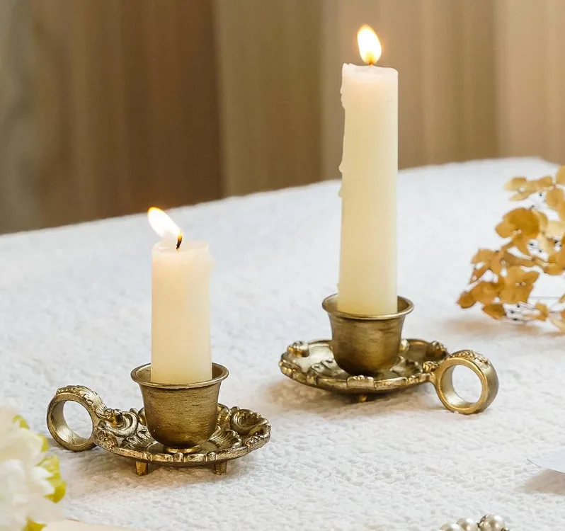 NIKKY HOME Taper Candle Holders (Set of 2)