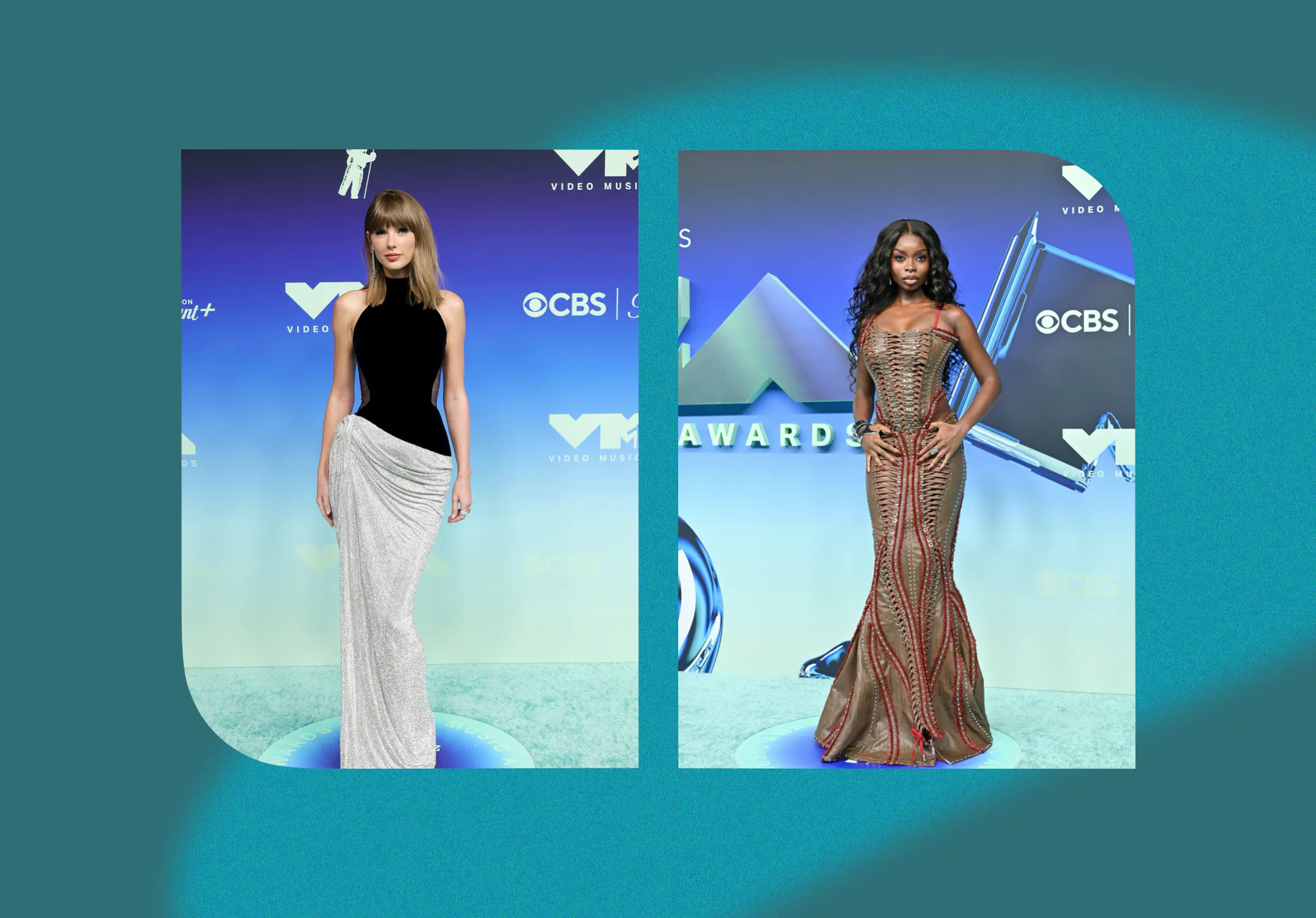 Taylor Swift and Olandria Carthen wearing "undone" fashion at the 2026 MTV VMAs.