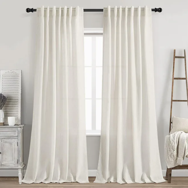 Nanspring Linen Back Tab Curtains
