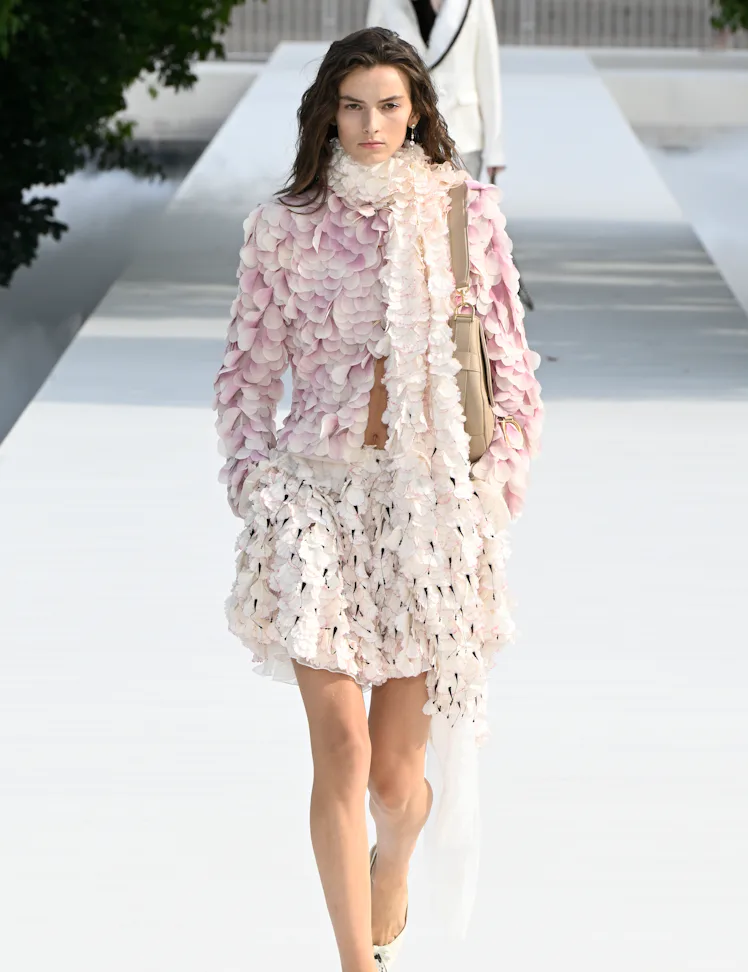 Model on the runway at the Christian Dior fashion show as a part of RTW Spring/Summer 2027 fashion w...