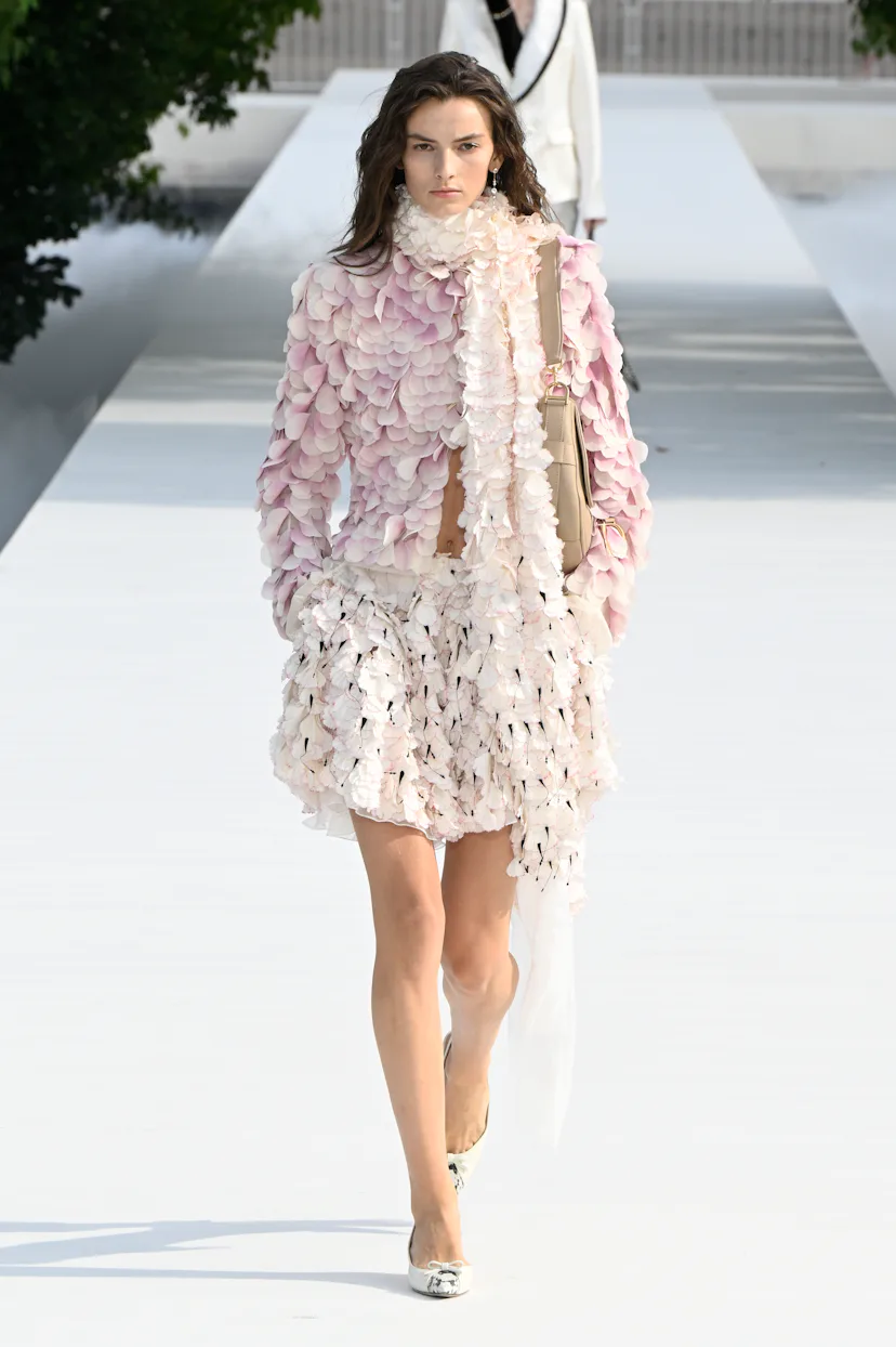 Model on the runway at the Christian Dior fashion show as a part of RTW Spring/Summer 2027 fashion w...