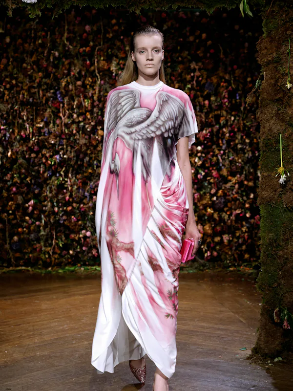 A model walks the runway during the Maison Margiela Womenswear Spring/Summer 2027 show as part of Pa...