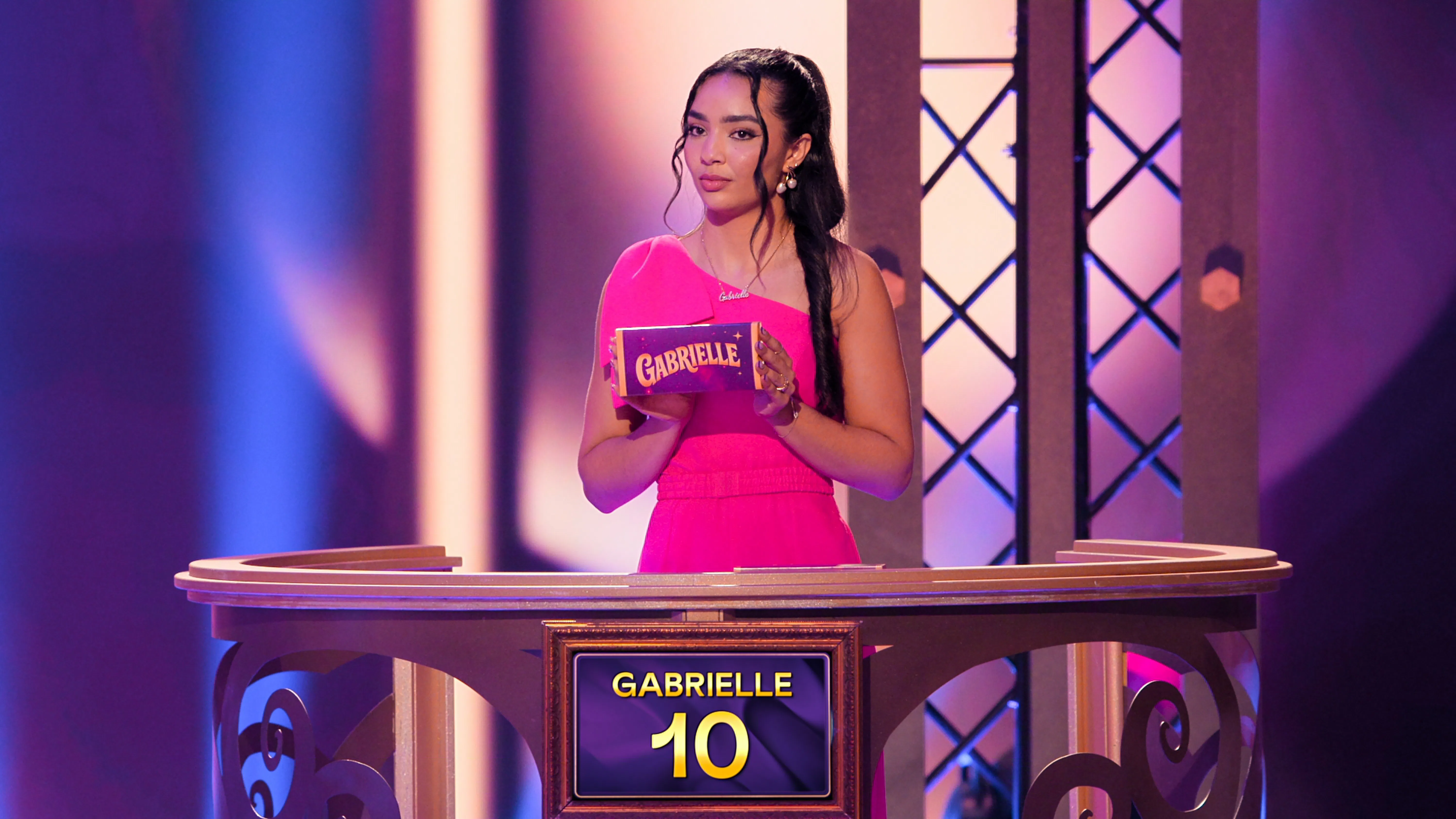 Gabrielle on Wonka's The Golden Ticket. Photo via Netflix