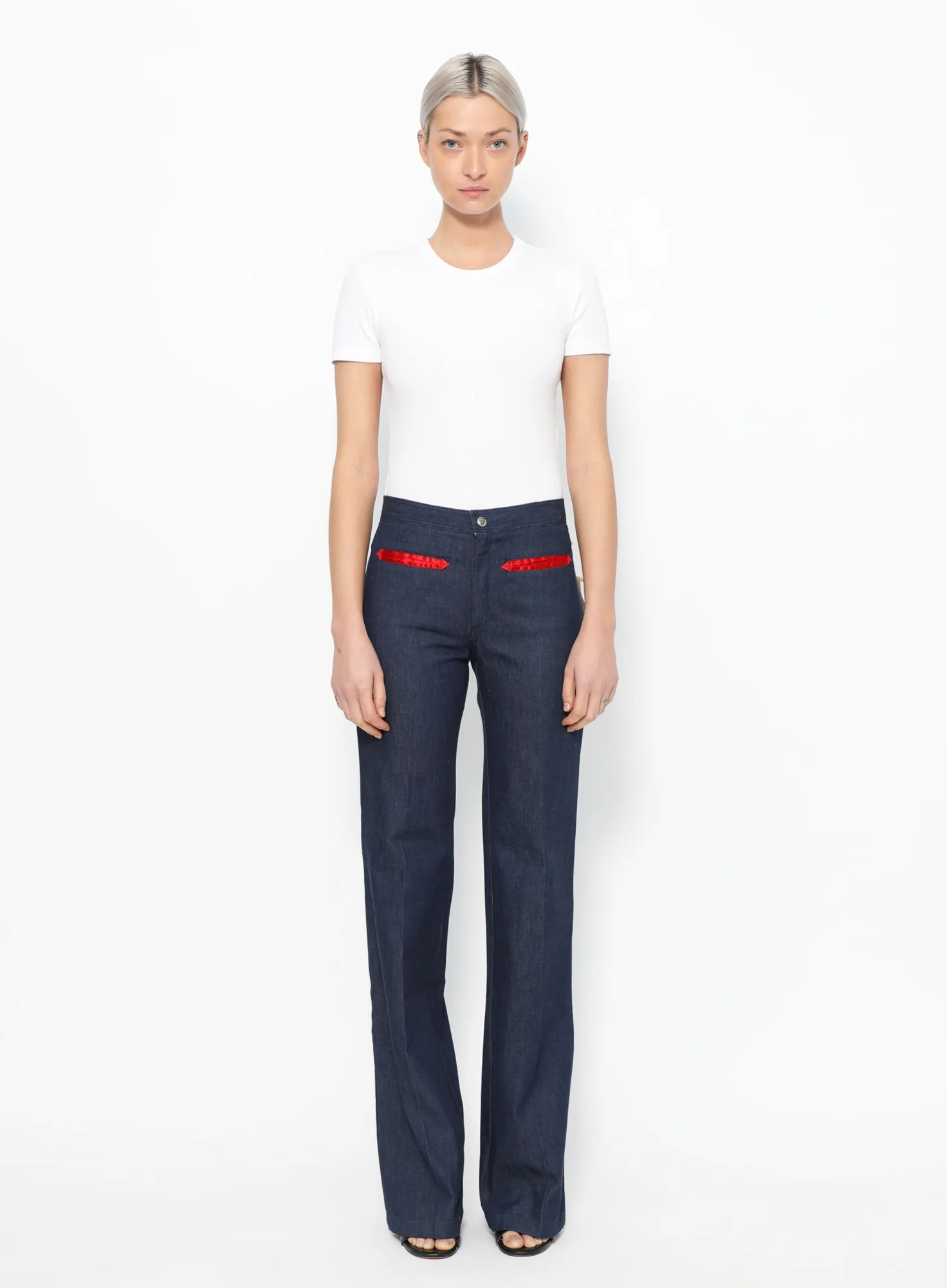 '70s Charmeuse Trim Jeans