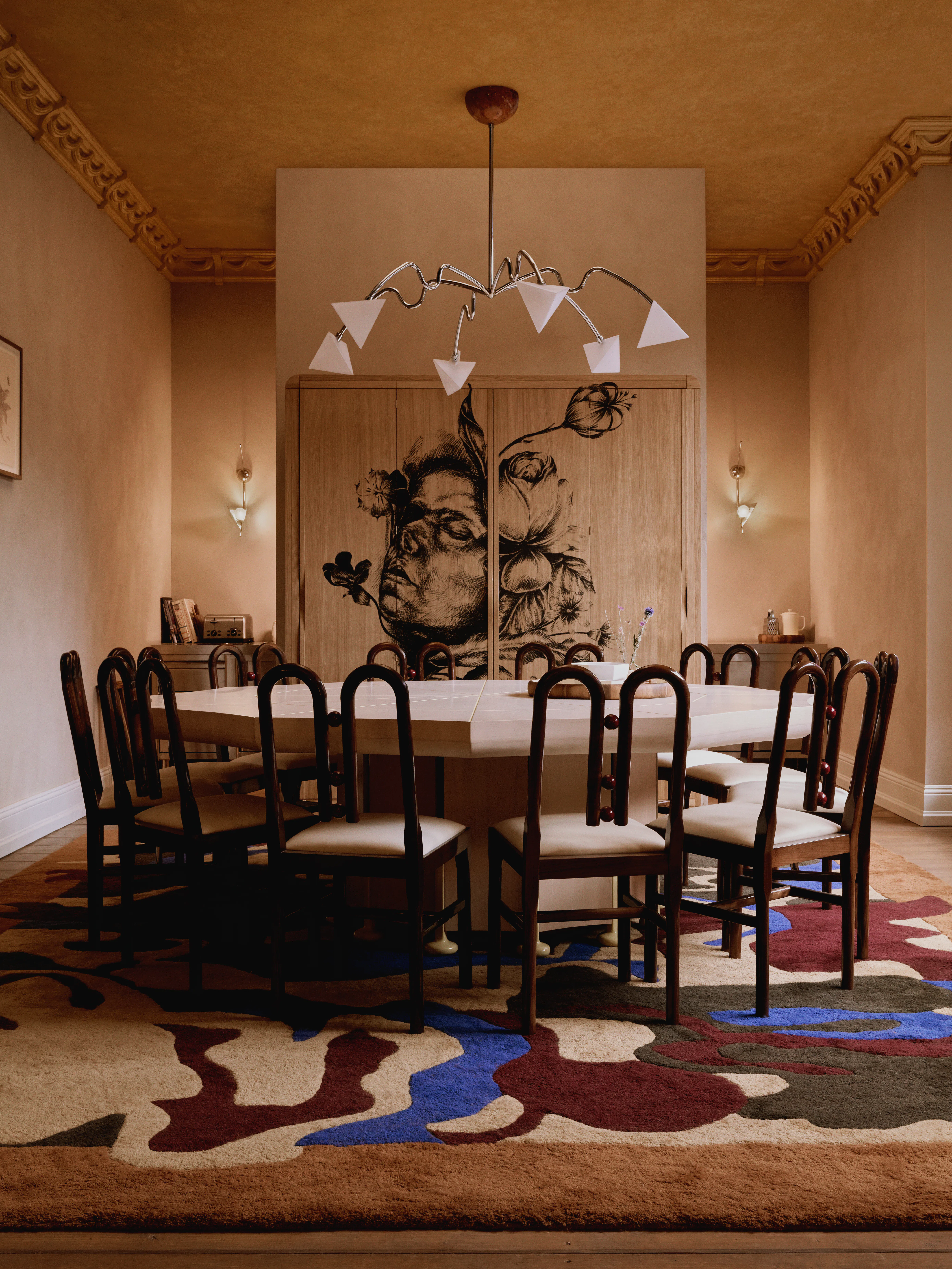 A dining room