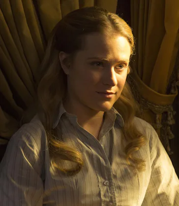 Evan Rachel Wood as Dolores Abernathy in Westworld
