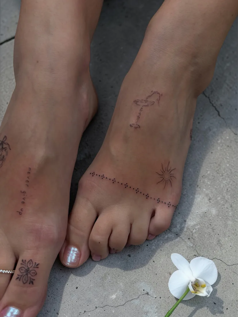 foot tattoo healing
