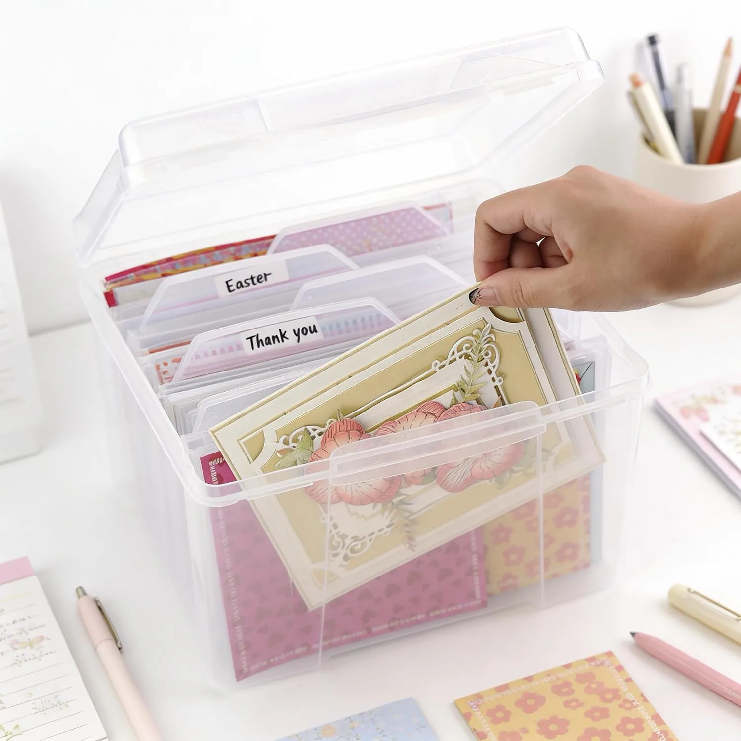 Scrapblooms Greeting Card Storage & Organizer Box