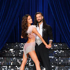 Maura Higgins and Mark Ballas on Dancing with the Stars. Photo via Disney