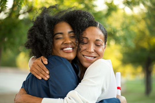 Mother and daughter at her graduation.