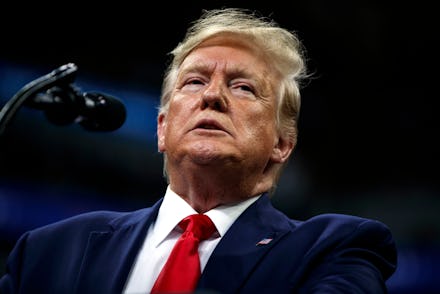 President Donald Trump speaks at a campaign rally at the Target Center, in Minneapolis