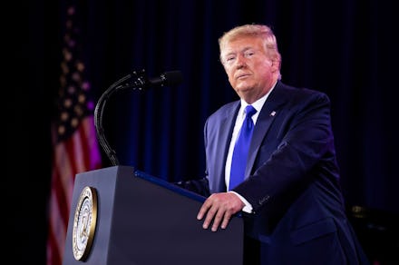 President Donald Trump speaks at the Values Voter Summit in Washington