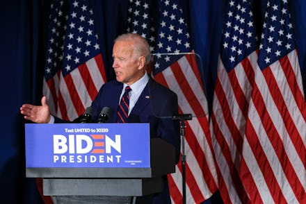 US Vice President Joe Biden speaks at a campaign event in The Governor's Inn