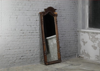 old mirror on wall