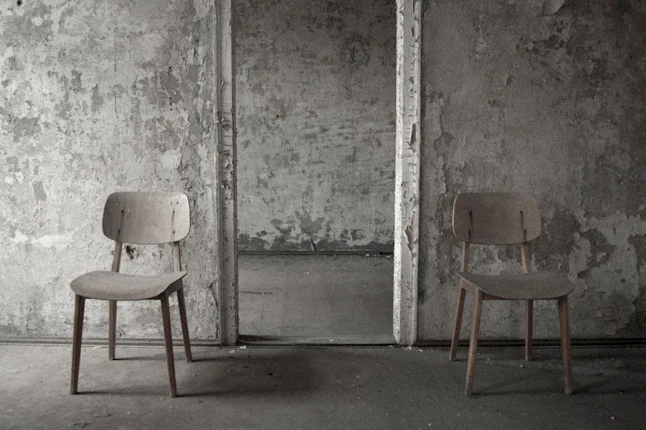Two abandoned chairs