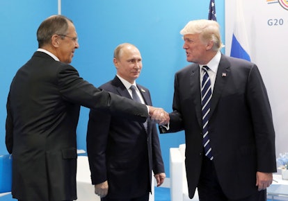 Vladimir Putin, Sergei Lavrov and Donald J. Trump