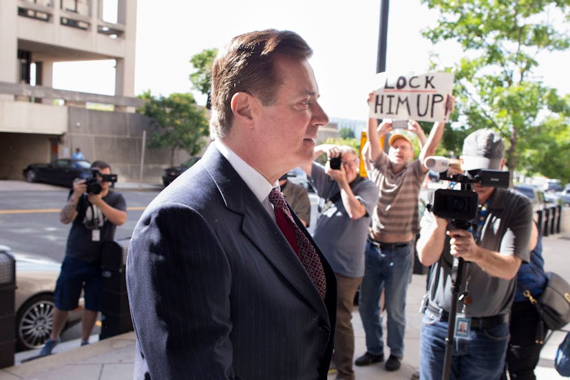 Former Trump campaign chairman Paul Manafort arrives at the Federal Courthouse in Washington, DC, US...