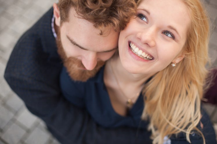 loving couple laughing