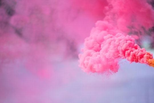 Orange and Pink Smoke in the Air