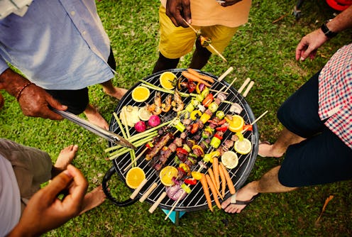 Barbecue dinner at a summer party